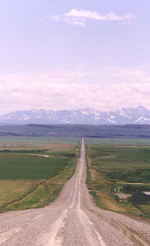 Dirt track, south of Calgary, Alberta, Canada; May 1999