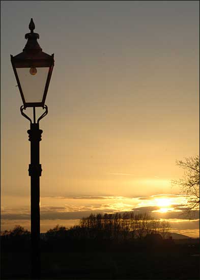 Yet another street lamp in Fladbury, Worcestershire; March 25th, 2005