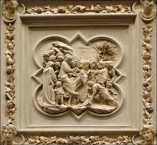Door panel on the Baptistry, Florence, Italy; February 12th, 2005