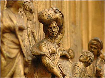 Detail on the east door of the Baptistry, February 12th, 2005