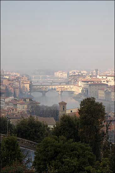 Ponte Vecchio and the River Arno, February 13th, 2005
