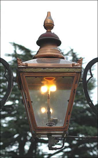 Gas lamp. Great Malvern, Worcestershire, January 9th, 2005