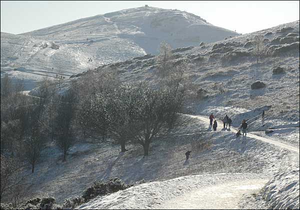 Snow on the Malvern Hills, January 23rd, 2005