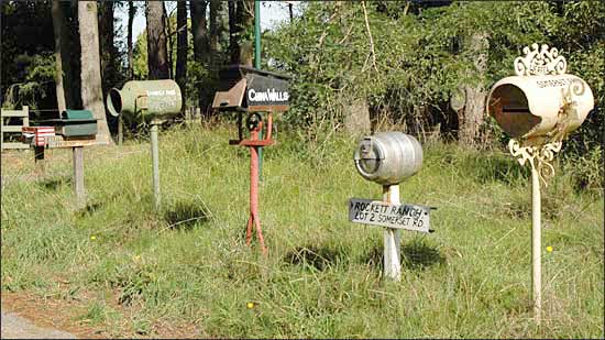 Post boxes near Mittagong, NSW